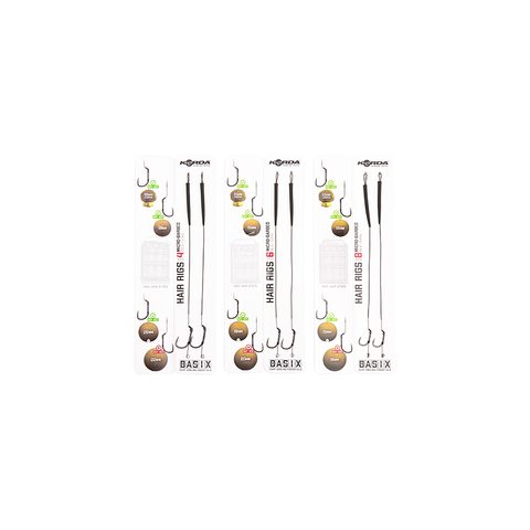 Korda Návazec Basix Hair Rigs Wide Gape 2ks