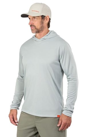 Grundéns UV Tričko Tough Sun Masked Hoodie Iceberg