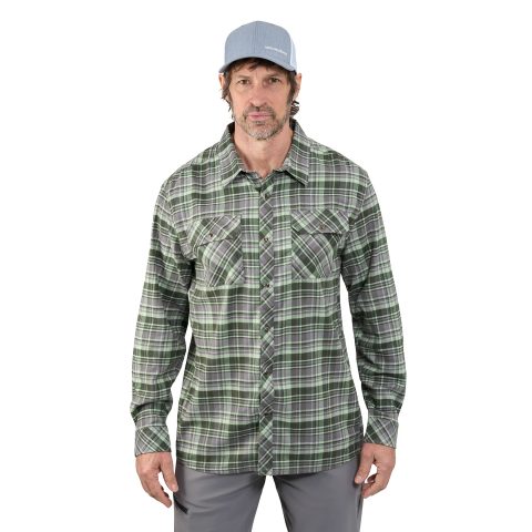 Grundéns Košile Dungeness Seawool Flannel Shirt Grass