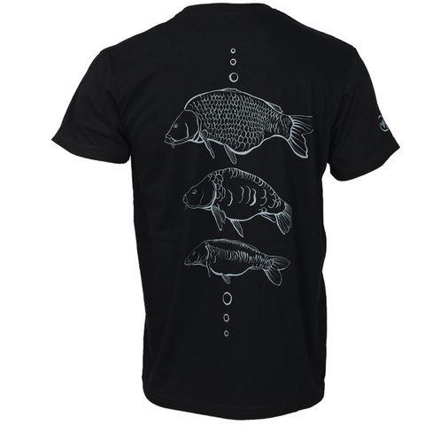 Giants fishing Tričko pánske čierne Tri kapry