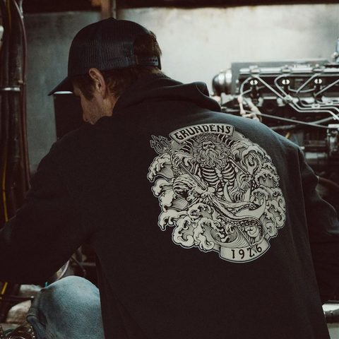 Grundéns Mikina Aegir FZ Hoodie Black