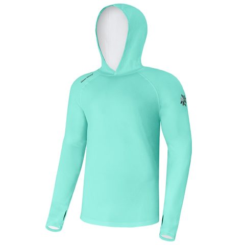 Giants fishing Funkční tričko s dlouhým rukávem UV50+ Hoodie Blue