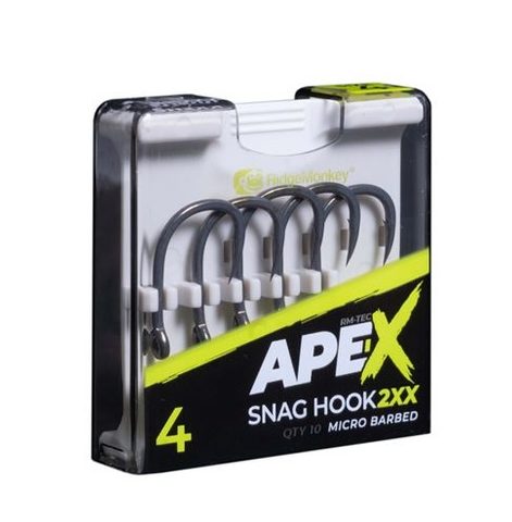 RidgeMonkey Háčiky Ape-X Snag Hook 2XX Barbed 10ks