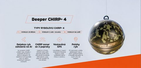 Deeper Adventure Bundle Nahazovací Sonar Deeper CHIRP+ 4 + Multifunkční kleště Leatherman Rev