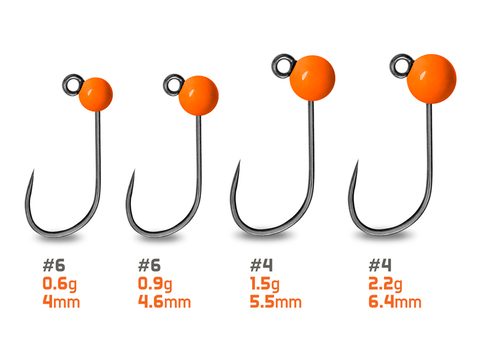 Delphin Jigové hlavičky Wolframové T-Area BL Fluo Oranžové 5ks