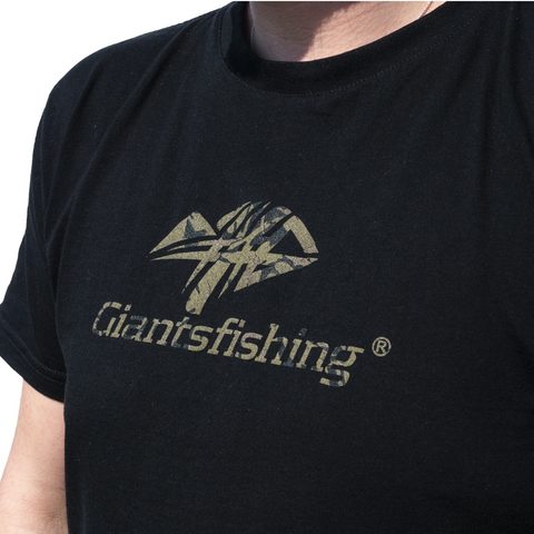 Giants Fishing Tričko pánske čierne Camo Logo