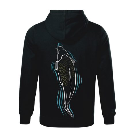 Giants Fishing Mikina pánská černá Kapr u hladiny