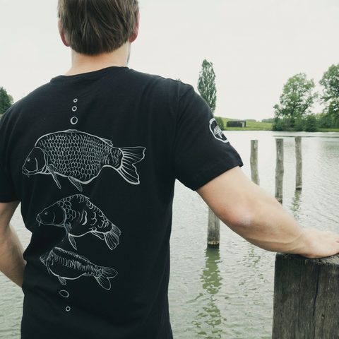 Giants fishing Tričko pánske čierne Tri kapry