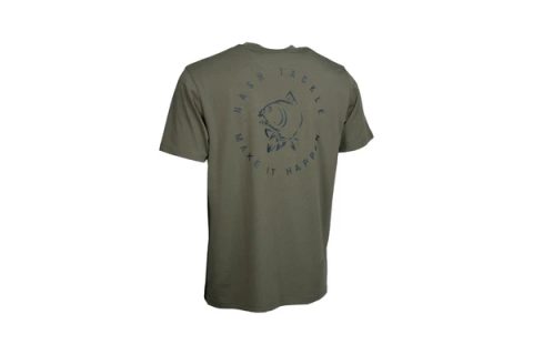 Nash Tričko Make It Happen Carp Logo T Shirt Zelené