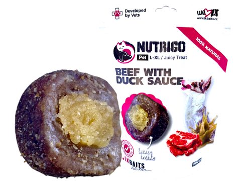 LK Baits Pet Pamlsek Nutrigo Dog Telecí s kachní omáčkou