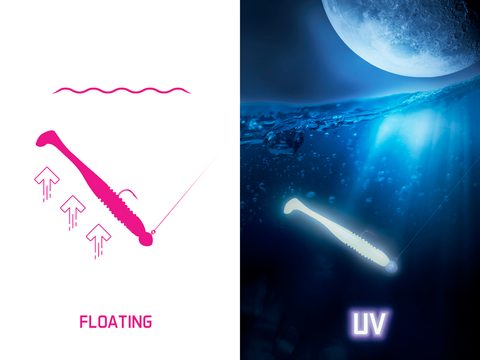 Delphin Umělá nástraha Zandera FlexiFloat UVs 12cm 5ks