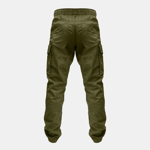 KUMU Lehké kalhoty Utility Cargos Khaki