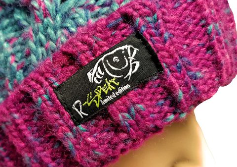 R-Spekt Čiapka MAXI PomPom beanie modrofialová