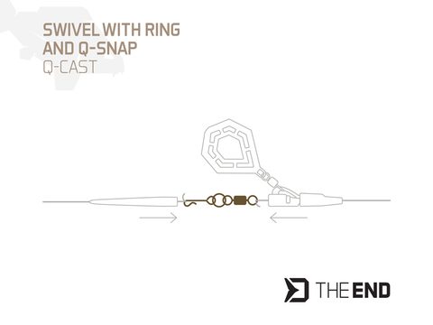 Delphin Obratlík s kroužkem a rychloklipem TheEND Q-Cast 10ks