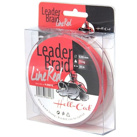 Hell-Cat Návazcová šňůra Leader Braid Line Red 20m