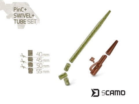 Delphin Set sCAMO PinC + Swivel + Tube 5 setů