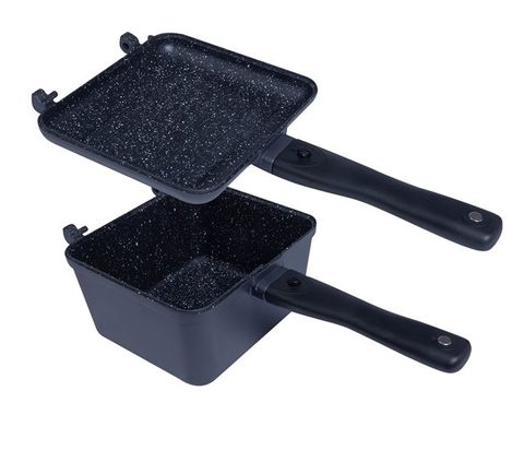 RidgeMonkey Pánev Connect Deep Pan and Griddle Granite Edition
