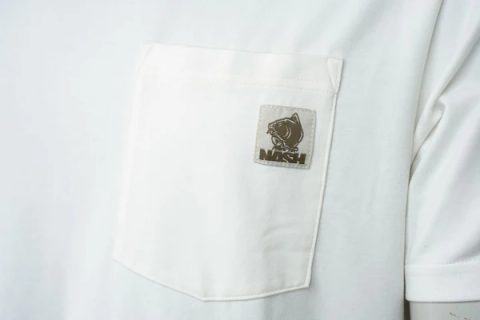 Nash Tričko Make It Happen Badge Pocket T Shirt Ecru