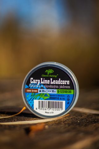 Giants fishing Olověná šňůra Carp Line Leadcore Camo brown 10m