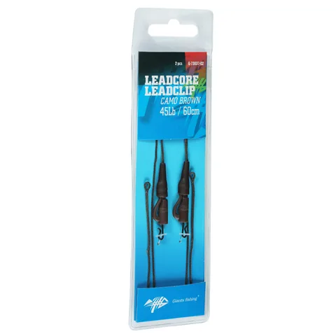 Giants fishing Montáž s olověnou šňůrkou Leadcore 45Lb Leadclip (2ks) 60cm
