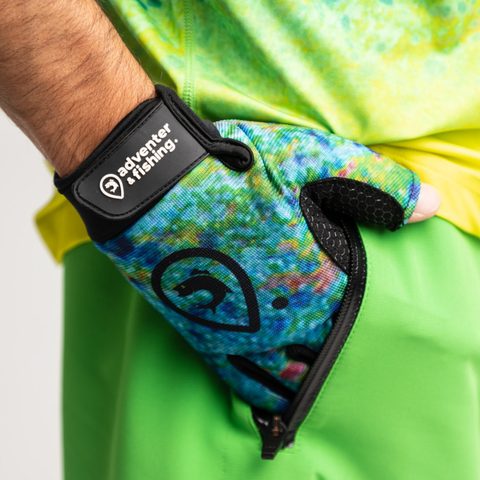 Adventer & fishing Rukavice pro chytání na moři Mahi Mahi s krátkými prsty