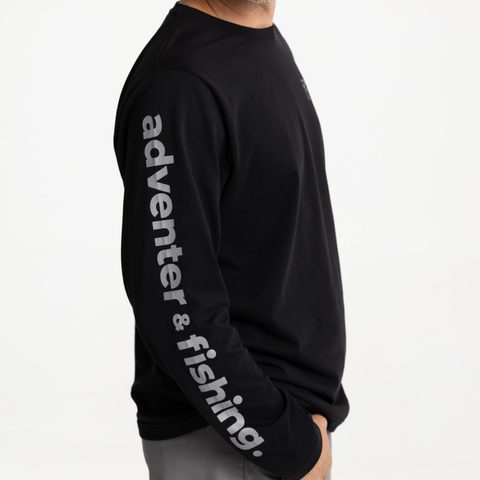 Adventer & fishing Tričko dlhý rukáv Black
