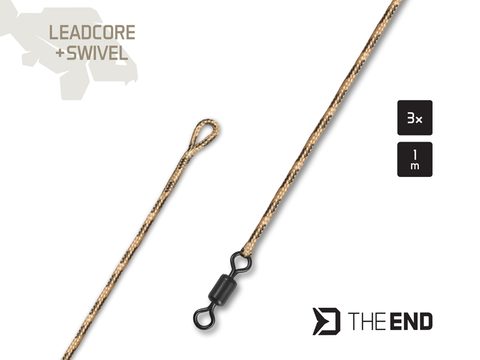 Delphin Nadväzec TheEnd Leadcore + Swivel 1m 3ks