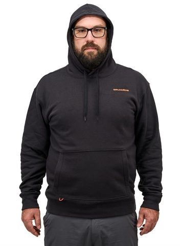 Grundéns Mikina Displacement DWR Hoodie Logo Anchor Black