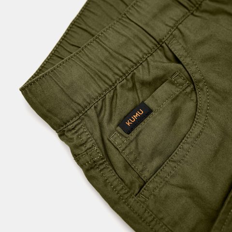 KUMU Lehké kalhoty Utility Cargos Khaki