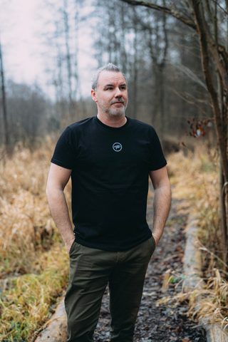 Giants fishing Tričko pánské černé Pstruh