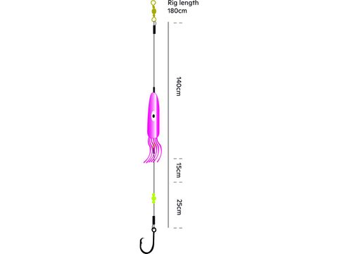Kinetic Náväzec Sabiki Halibut No-Limit veľ.12/0 UV Squid