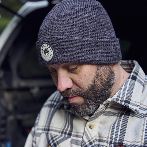 Grundéns Anchor Waffle Beanie Navy O/S