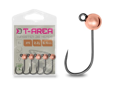 Delphin Jigové hlavičky Wolframové T-Area BL Měděné 5ks