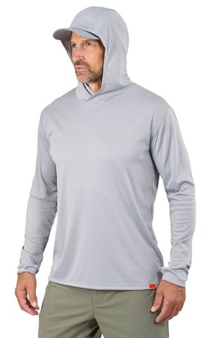 Grundéns UV Tričko Tough Sun Masked Hoodie Mist