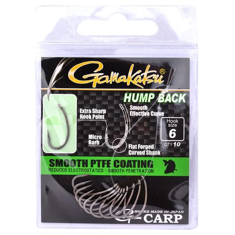 Gamakatsu Háčky G-Carp Hump Back Hooks Grey 10ks