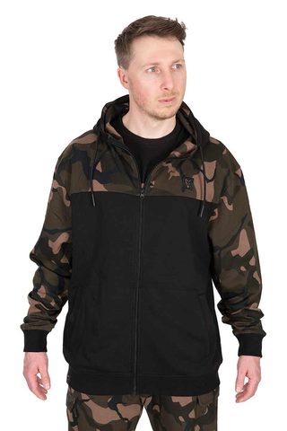 Fox Mikina LW Čierna / Camo Split Zip Hoody