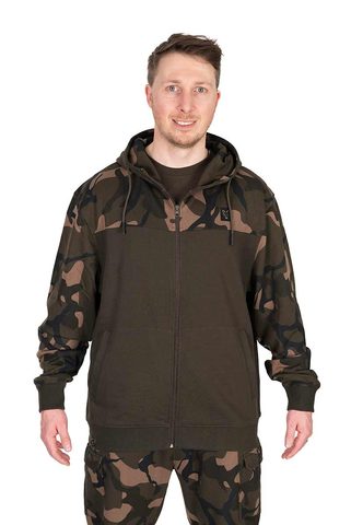 Fox Mikina LW Khaki / Camo Split Zip Hoody