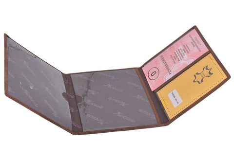 Chyť a pusť Kožené pouzdro na rybářské doklady natural