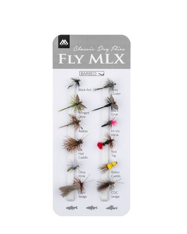Mikado Sada suchých mušek Dry Flies Barbed 12ks