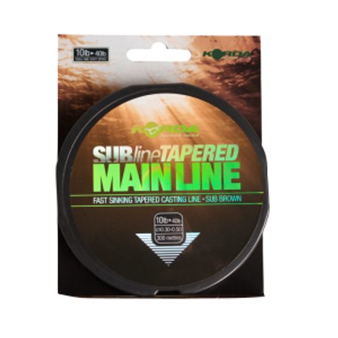 Korda Ujímaný vlasec Subline Tapered Mainline 0,28-0,50mm brown 300m