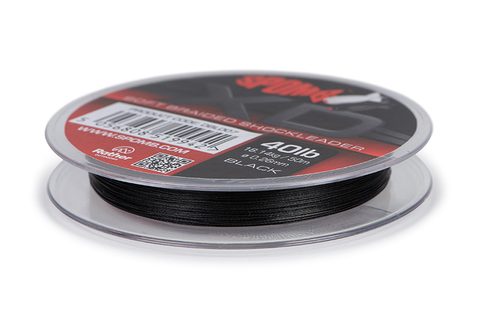 Spomb Šoková šňůra Braided Leader Black 50m 40lb