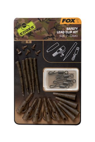 Fox Závěs na olovo Edges Camo Safety Lead Clip Kit vel.7 5ks