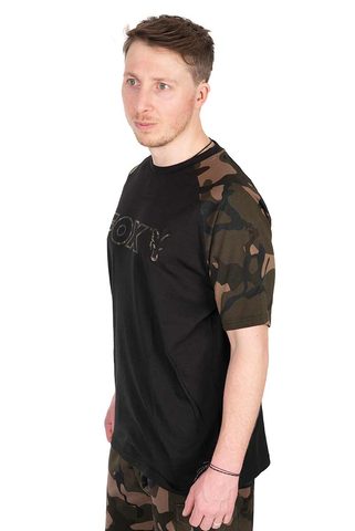Fox Triko Black / Camo Outline T-Shirt