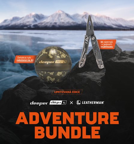 Deeper Adventure Bundle Nahazovací Sonar Deeper CHIRP+ 4 + Multifunkční kleště Leatherman Rev