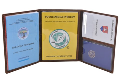 Mercucio Pouzdro na doklady Štika s udicí natural