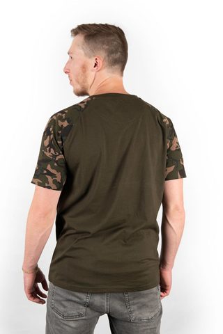 Fox Tričko Camo/Khaki s potlačou na hrudi