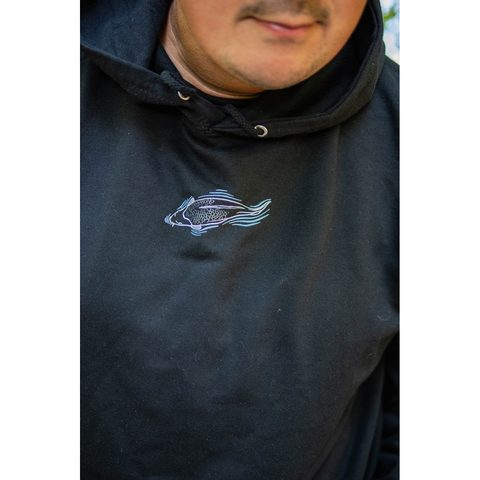 Giants Fishing Mikina pánská černá Kapr u hladiny