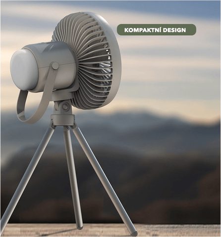 Boatman Multifunkční přenosný ventilátor se světlem a powerbankou 8000 mAh