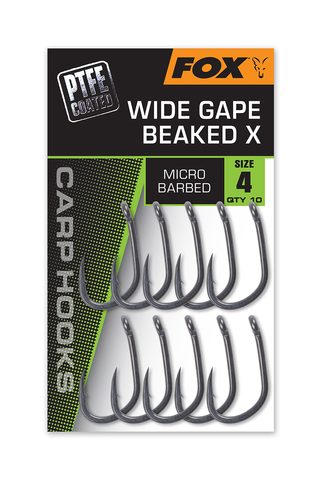 Fox Háčky Carp Hook Wide Gape Beaked X 10ks