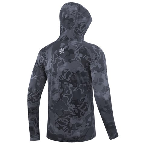 Giants fishing Funkčné tričko s dlhým rukávom UV50+ Hoodie Camo Grey